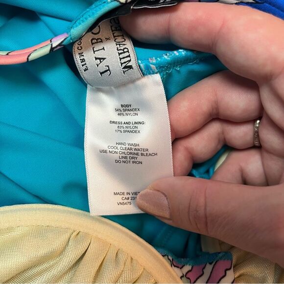 Miraclesuit Talbots Sanibel Tankini One Piece Swim Confetti Paisley Size 8 NWOT - Picture 4 of 5